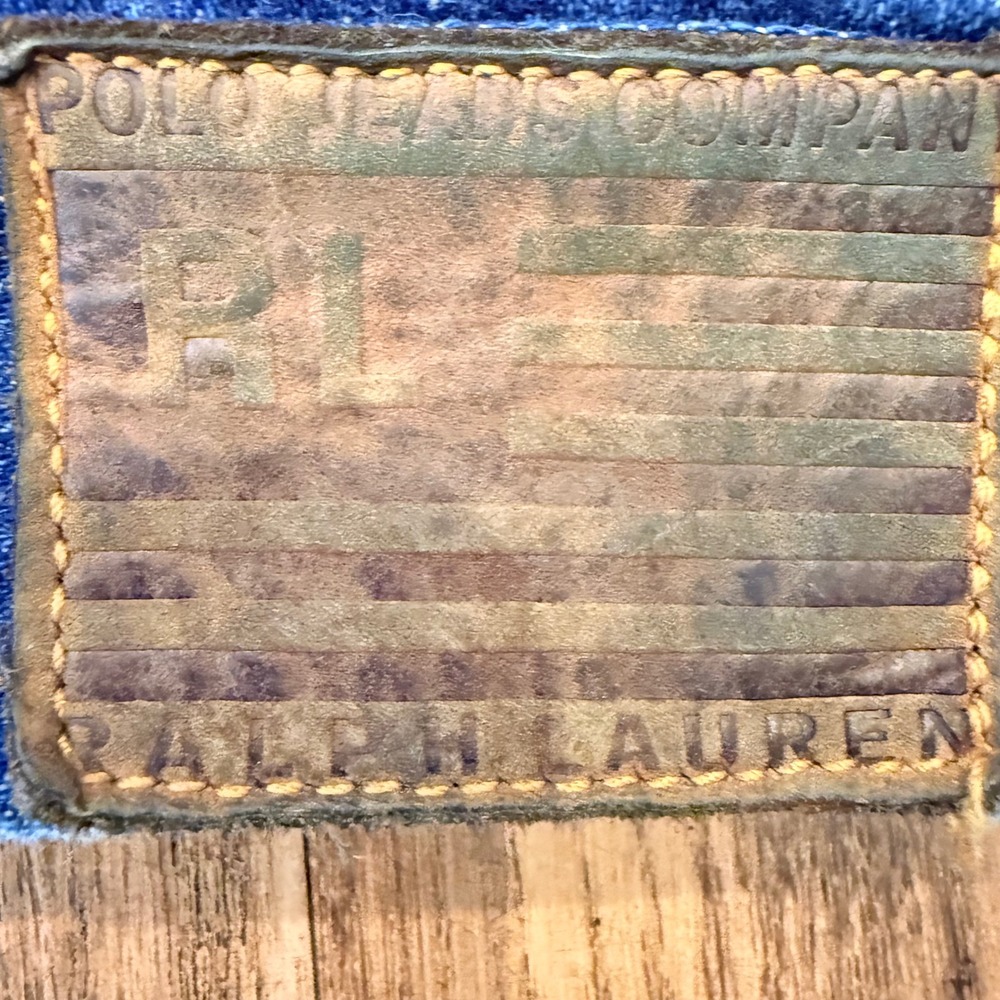 Polo Jeans Co Ralph Lauren Denim Chore Jacket XL Blue Corduroy Collar Vintage - Picture 6 of 7